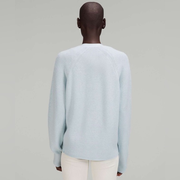 Lululemon Merino Wool- Blend Cradigan Powder Blue Color Size 10 - Picture 2 of 10
